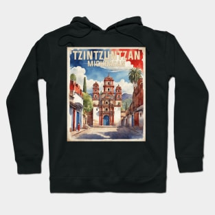 Tzintzuntzan Michoacan Mexico Vintage Tourism Travel Hoodie